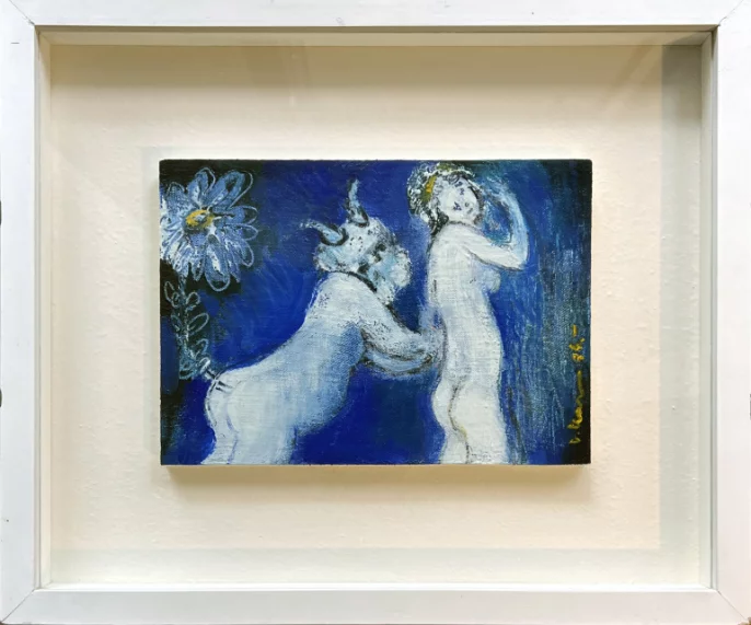 v-kavan_figura_femminile_con_fiore_e_animale_1974_tecnica_mista_su_tavola_13x18_5_cm.jpg
